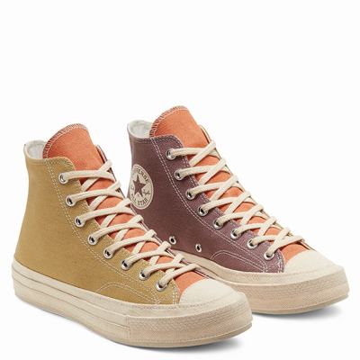 Férfi Converse Unisex Renew Cotton Chuck 70 Magasszárú Cipő CO6350792 Sárga/Szürke